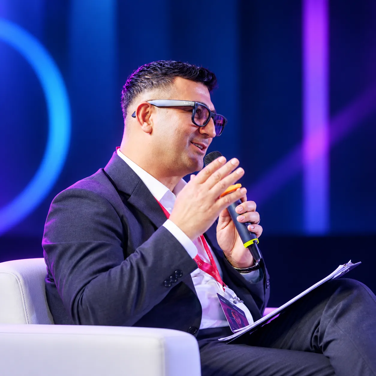 Sergey Usnunts during a panel discussion